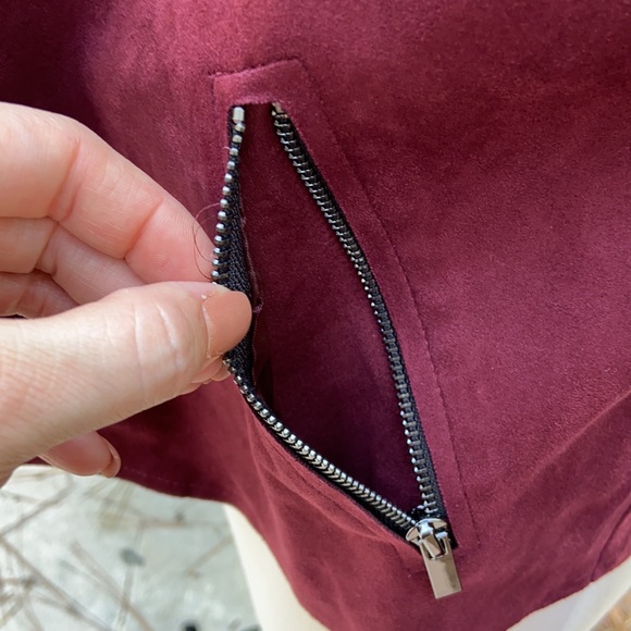 {KUT from the Kloth} Carina Faux Suede Drape Moto Jacket - Picture 8 of 10